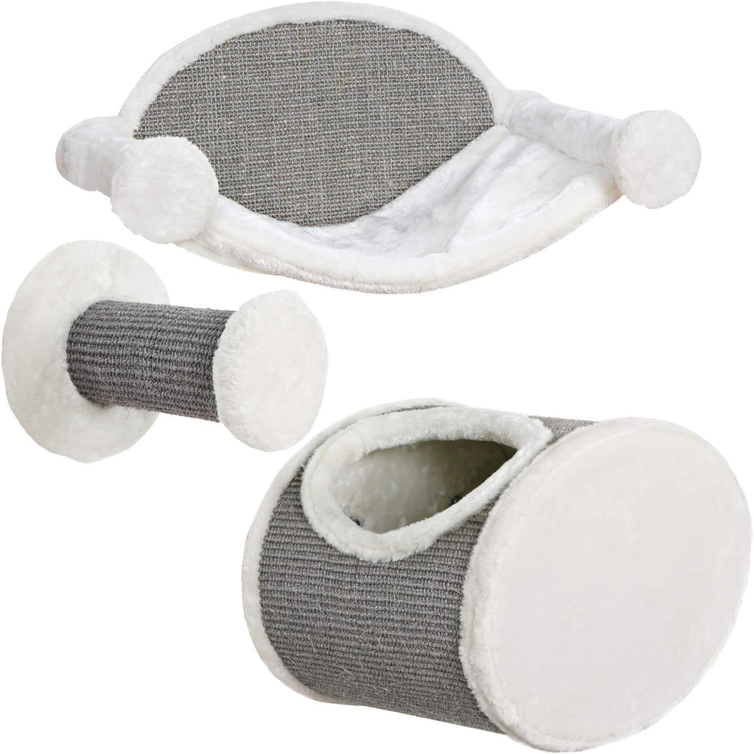 VOSS.PET Kletterlandschaft „cat Fun“ Kletterwand für Katzen Hängematte Kletterstufe Katzenhöhle Sisa