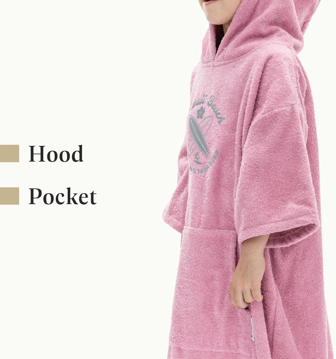 HOMELEVEL Badeponcho für Kinder und Teenager - Poncho Handtuch für Strand Schwimmbad - Surfponcho mi