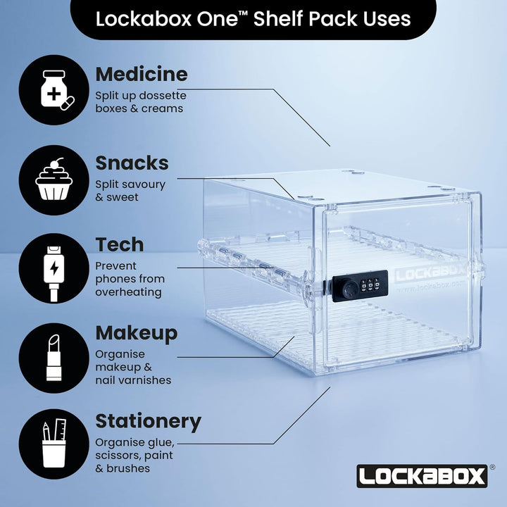 Lockabox One™ Regalpaket 2.0 | Herausnehmbare Einlegeböden und Bodeneinsätze für mehr Flexibilität u