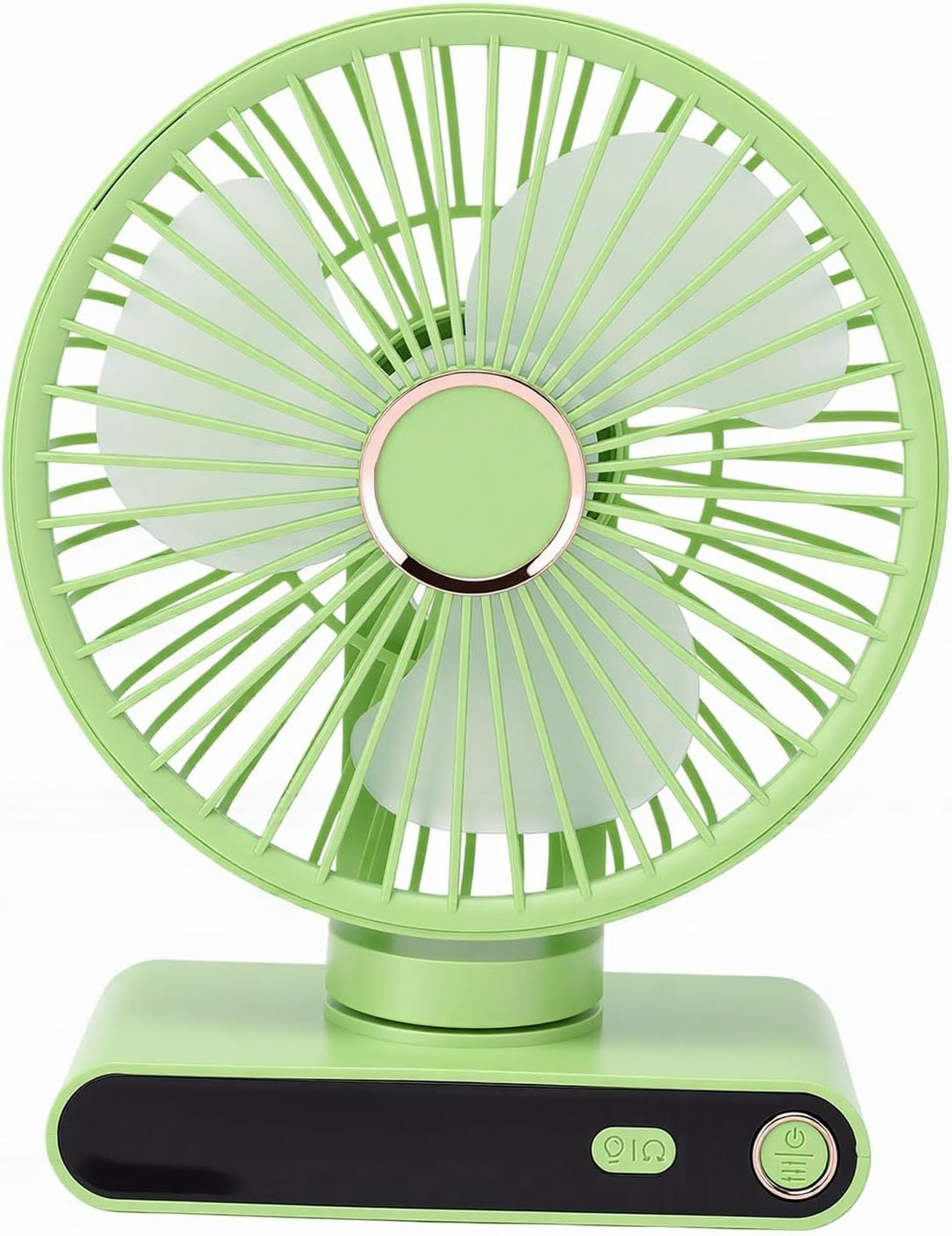 XUMIUZIY Kompakter Wandventilator mit Licht, 5 Geschwindigkeiten, Einstellbare Kühlung für Wohnheim,