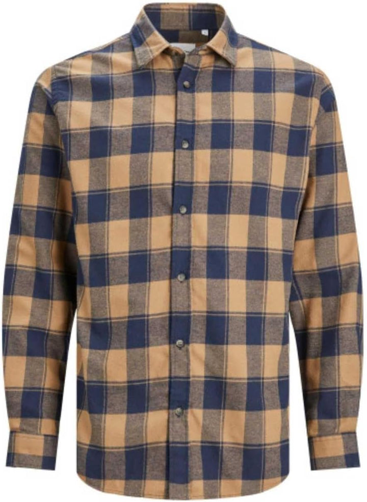 JACK & JONES Herren Jjplain Fall Buffalo Shirt Ls Hemd S Otter, S Otter