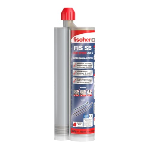 fischer Superbond-Mörtel FIS SB (HIGH SPEED) 390 S, Injektionsmörtel mit schneller Aushärtzeit, Mört