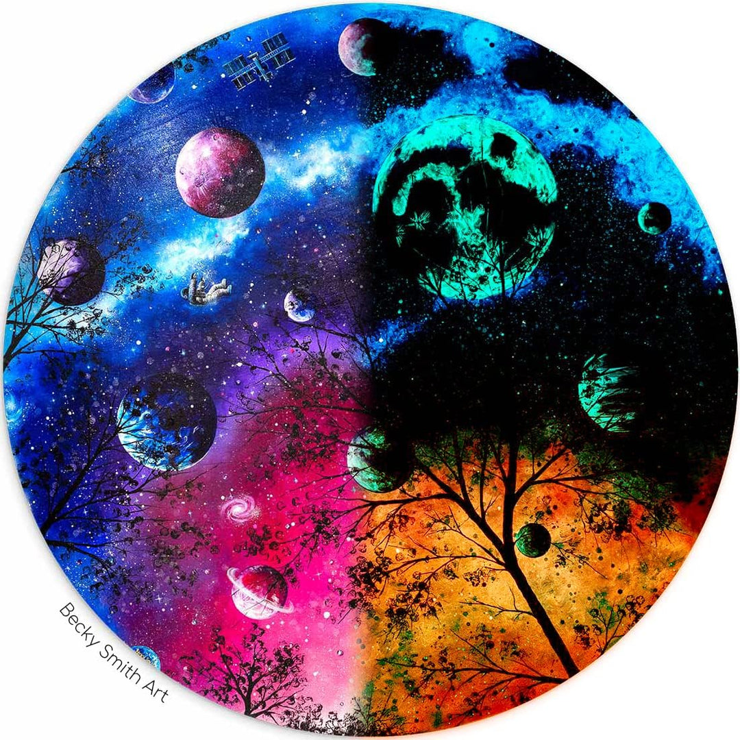 SpaceBeams Nebula Im Dunkeln leuchtende Farbe (50ml) Pink Mit Orangefarbenem Leuchten Im Dunkeln, Un