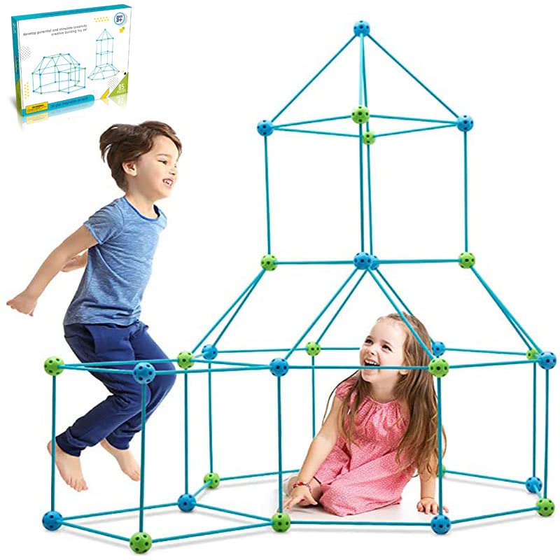 140Pcs DIY Konstruktionsspielzeug ab 5, Kinder Outdoor Spielzeug, Höhle Bauen, Bauspielzeug, Indoor