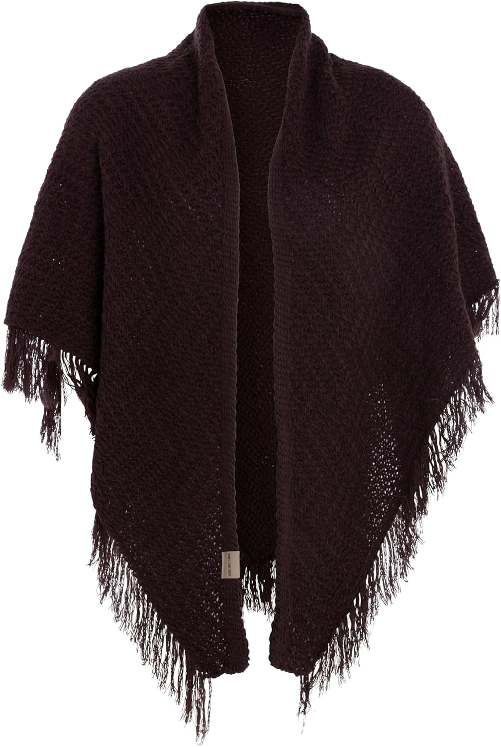 KNIT FACTORY - Dreiecksschal Amber - Damen Strickschal mit Wolle - Umschlagtuch für den Herbst und W