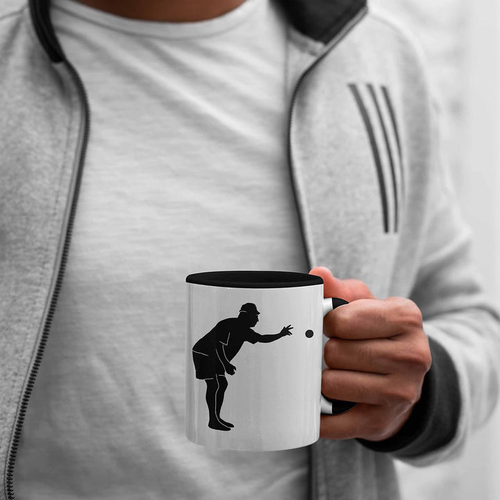 Trendation - Boule Tasse Geschenk Boule-Spieler Geschenkidee Spruch Grafik Werfender Boule Spieler (