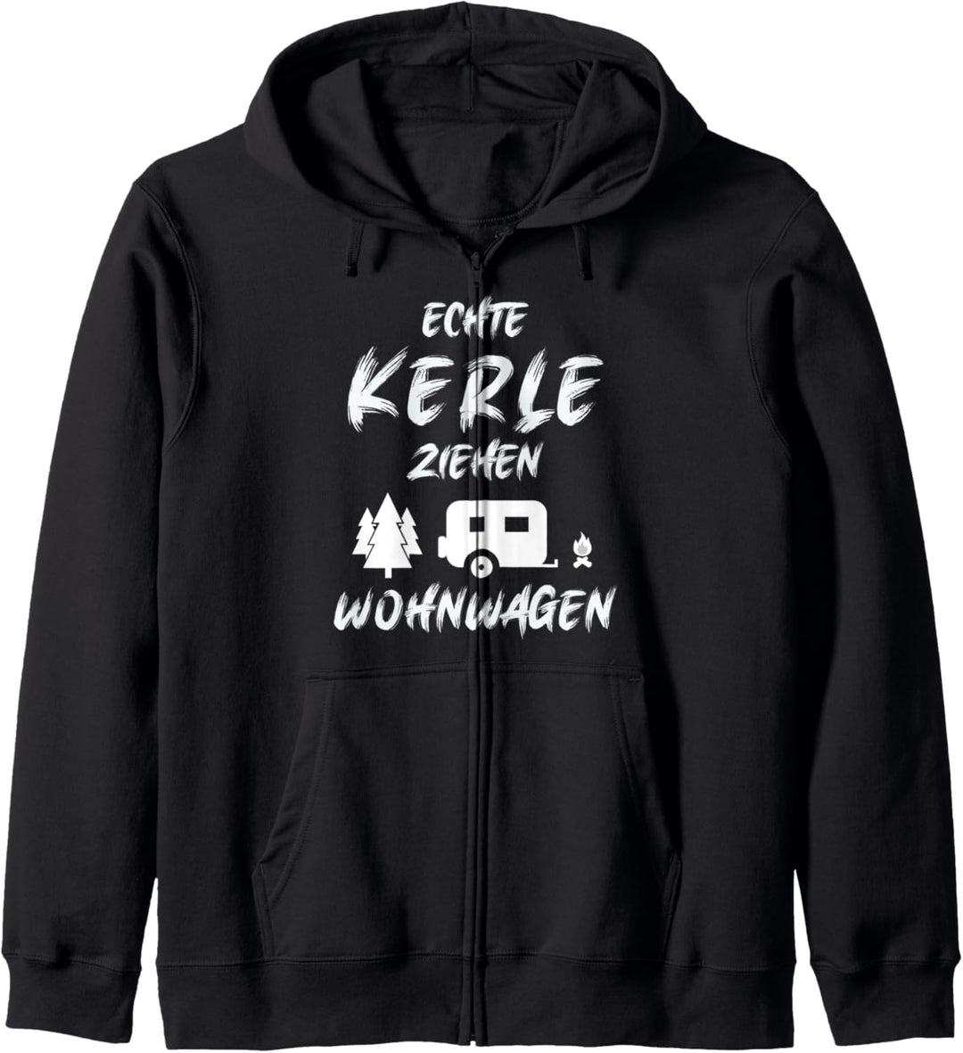 Echte Kerle ziehen Wohnwagen Campervan Campingplatz geboren Kapuzenjacke