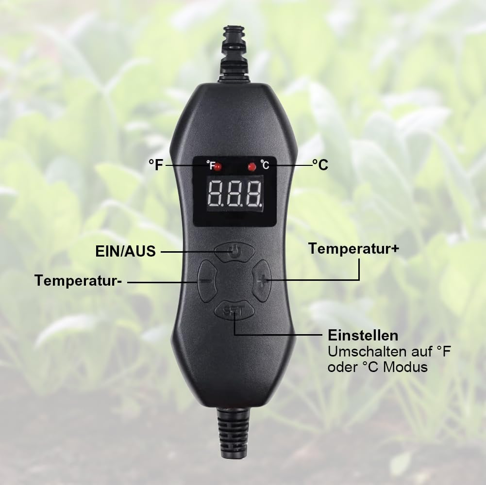 Begonia 50W Heizmatte Pflanzen mit Thermostat, Indoor Gewächshaus Heizkissen für 52,5 x 25cm, Wärmem