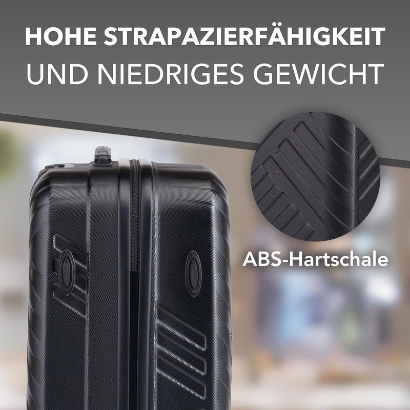 Xonic Design Reisekoffer - Hartschalen-Koffer mit 360° Leichtlauf-Rollen - hochwertiger Trolley mit