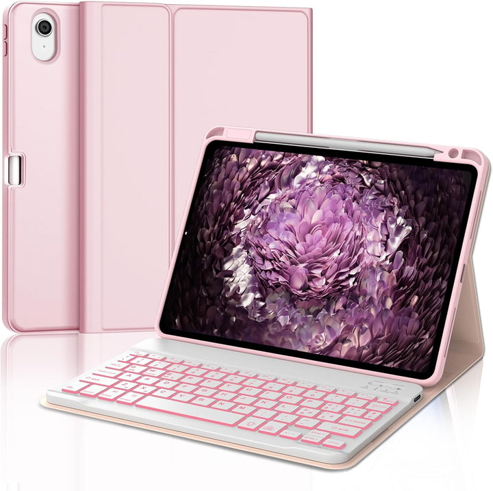 Tastatur für iPad Air 11 M3 2025/M2 2024, Tastatur mit italienischer Hintergrundbeleuchtung, Bluetoo