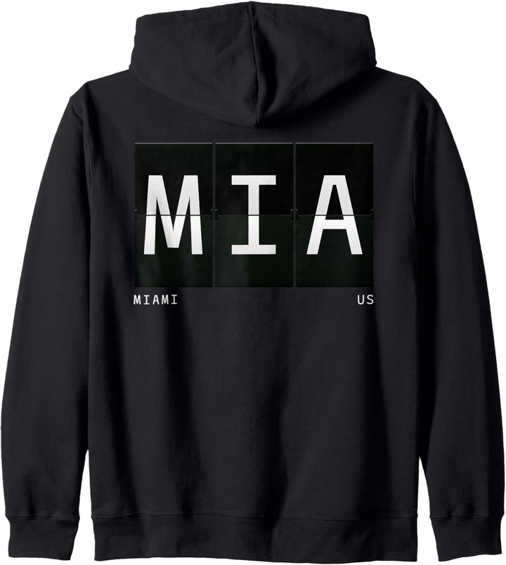 MIA Miami Florida US Retro Flughafen Code Reisegeschenk Kapuzenjacke