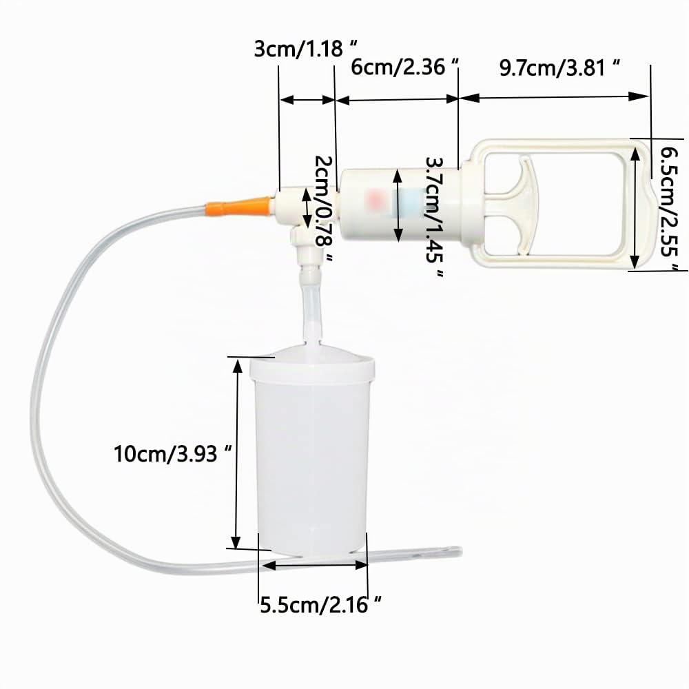 Manuelle Schleimabsaugpumpe, tragbarer handbetriebener Sputum-Absauger für Zuhause, Outdoor, Reisen,