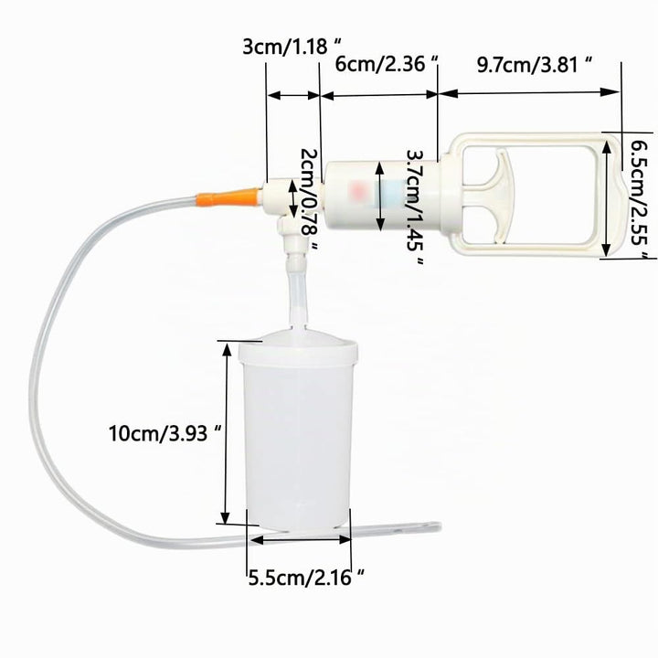 Manuelle Schleimabsaugpumpe, tragbarer handbetriebener Sputum-Absauger für Zuhause, Outdoor, Reisen,