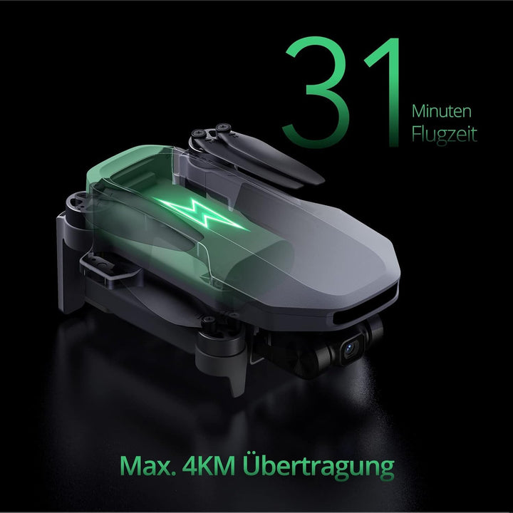 Potensic ATOM SE GPS Drohne mit 4K EIS Kamera, 2 Akkus 62 Min. Flugzeit, unter 249g, C0, 4KM FPV Übe