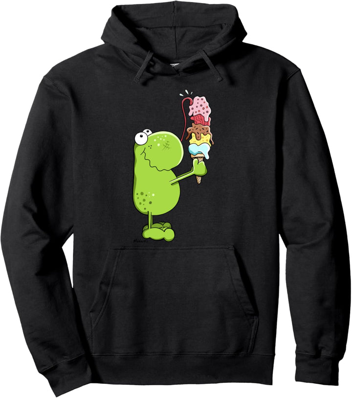 Fun Sommer Eiscreme Frosch T Shirt für Kinder Damen Herren Pullover Hoodie