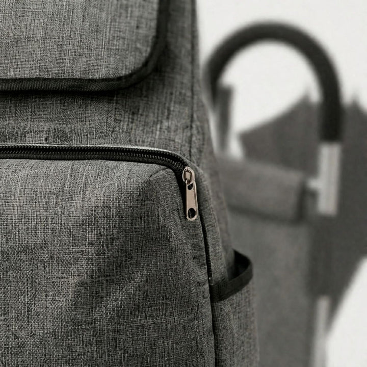 Einkaufstrolley klappbar mit Kühlfach, Einkaufshilfe Aluminium leicht, Einkaufswagen Shopper Trolley