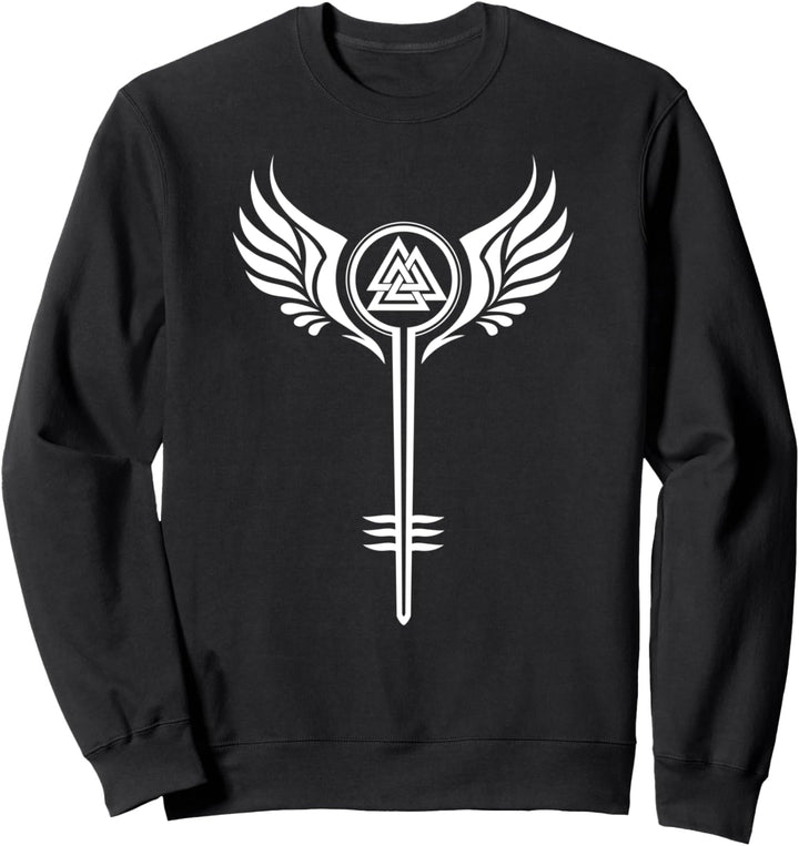 Walküre Schildmaid Symbol Valknut Odin Flügel Wikinger Sweatshirt