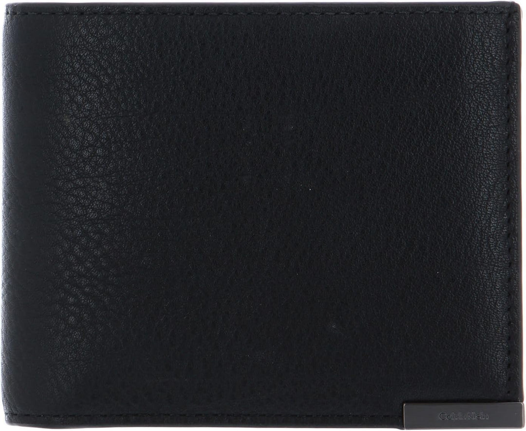 Calvin Klein Herren Geldbeutel Modern Plaque Bifold 5 CC Coin Klein, Schwarz (Ck Black), Einheitsgrö