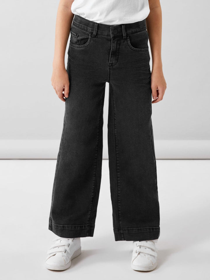 NAME IT Girl Jeans Wide Leg 116 Black Denim, 116 Black Denim