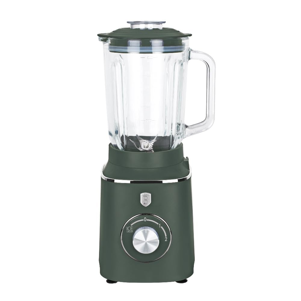 Berlinger Haus Tischmixer | 1,5 L Glasbehälter 1000 W Matte Green Collection | Eis-Crusher &amp; Smoothi