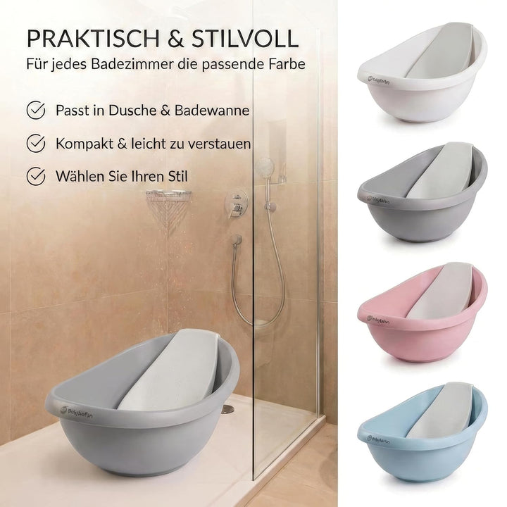 Baby Badewanne mit Badewanneneinsatz für Neugeborene - Testsieger - Rutschfeste Babybadewanne für Ba