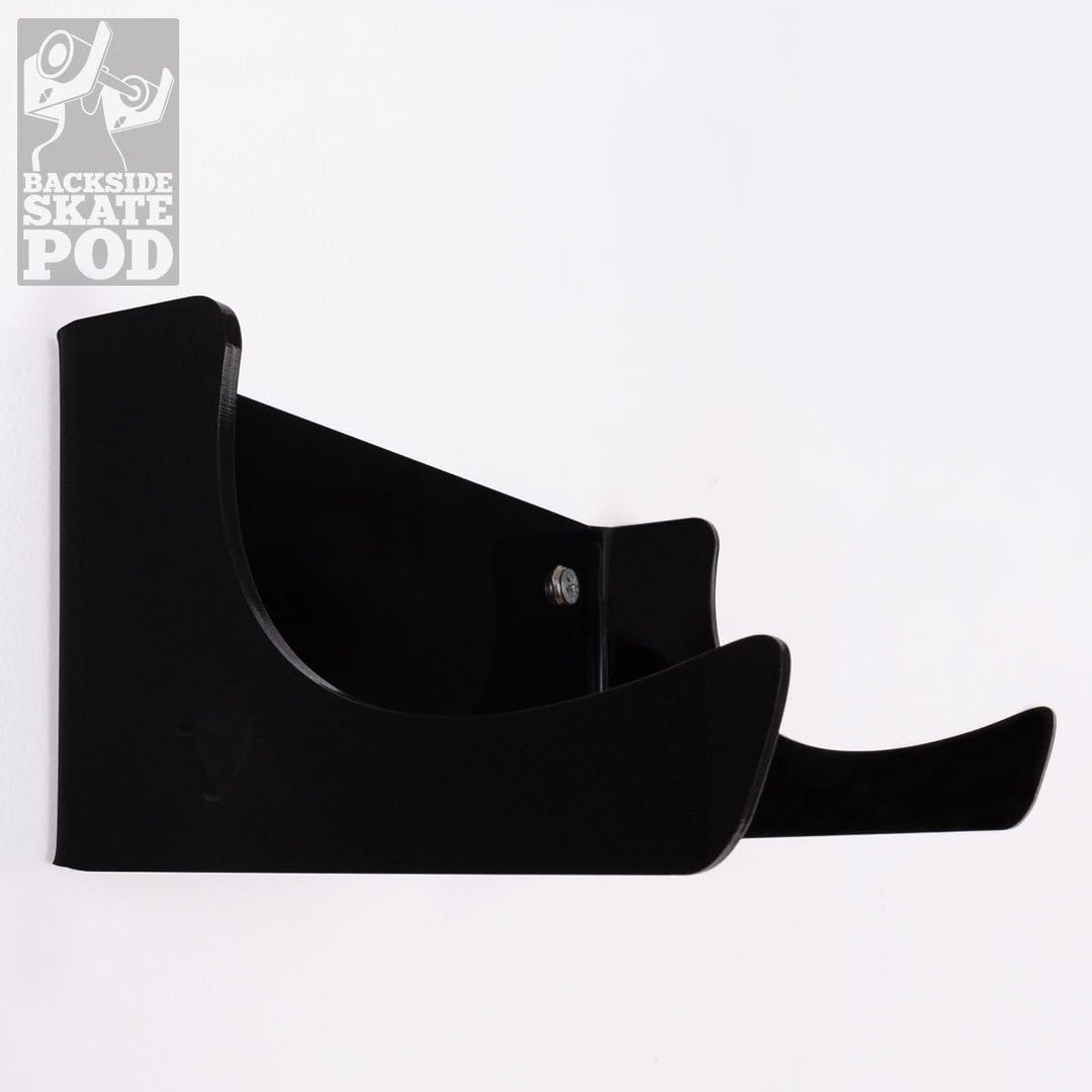 WANDKINGS Skateboard Wandhalterung - Backside Variante - Wähle eine Farbe Schwarz Matt, Schwarz Matt