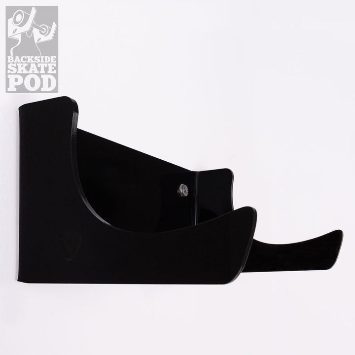 WANDKINGS Skateboard Wandhalterung - Backside Variante - Wähle eine Farbe Schwarz Matt, Schwarz Matt