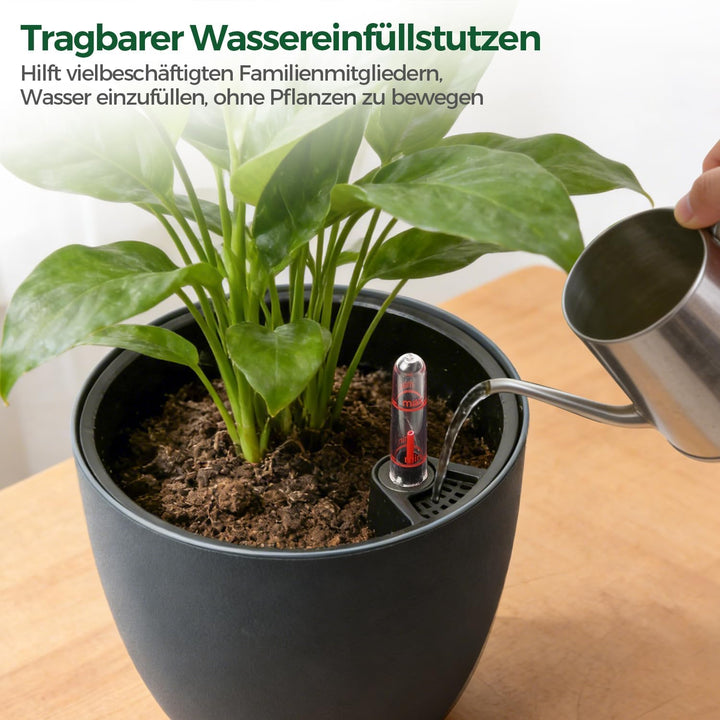 T4U 2Pcs 17,5cm Selbstbewässerungstopf mit Wasseranzeiger, Praktischer Blumentopf für vielbeschäftig