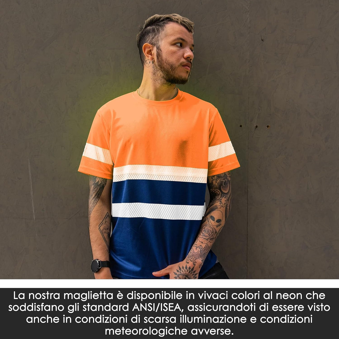 Apparel Warnschutz-T-Shirt – Reflektierendes Warn-Shirt – Warn-Shirt – Sicherheits-T-Shirt – Arbeits