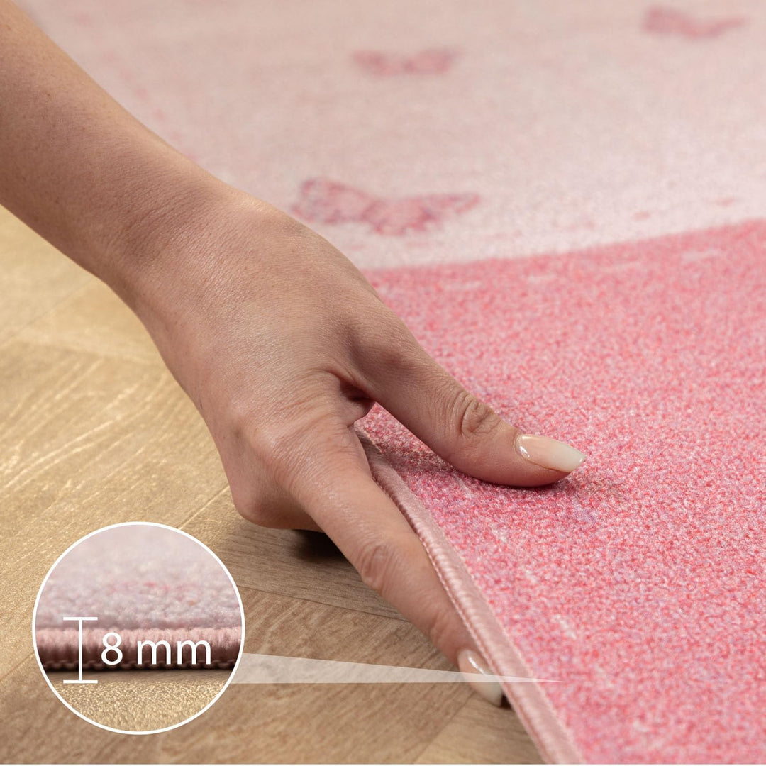 SIMPEX KinderTeppich, Prinzessin-Design, Rosa, 100 x 150 cm, Teppich für Kinder, Kinderzimmer 100 x