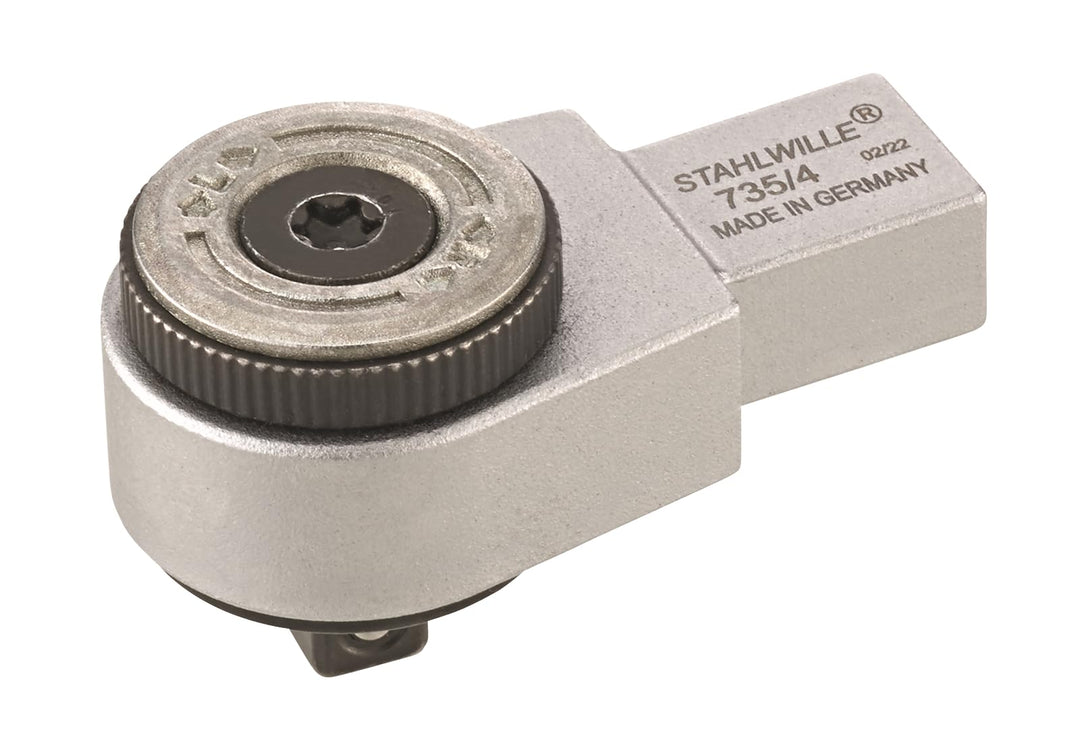 STAHLWILLE 735/4 | 1/4“ Feinzahn-Einsteckknarre 9x12 mm Aufnahme | zum Einstecken in Drehmomentschlü