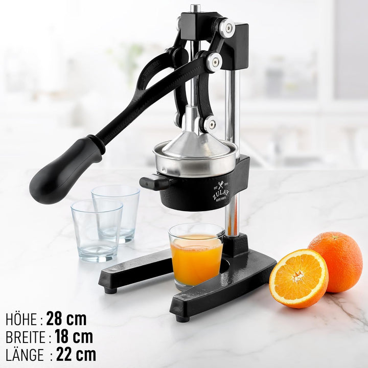 Zulay Kitchen professionelle zitruspresse - manuelle zitruspresse und orange squeezer - metall lemon