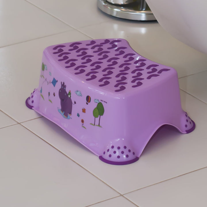 keeeper Hippo Tritthocker, Ab ca. 18 Monate bis ca. 10 Jahre, Anti-Rutsch-Funktion, Tomek, Lila Hipp