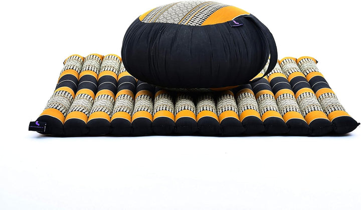Leewadee Meditationskissen Set Sitzkissen Rund Zafu Yoga Kissen Zabuton Yogakissen Meditationskissen