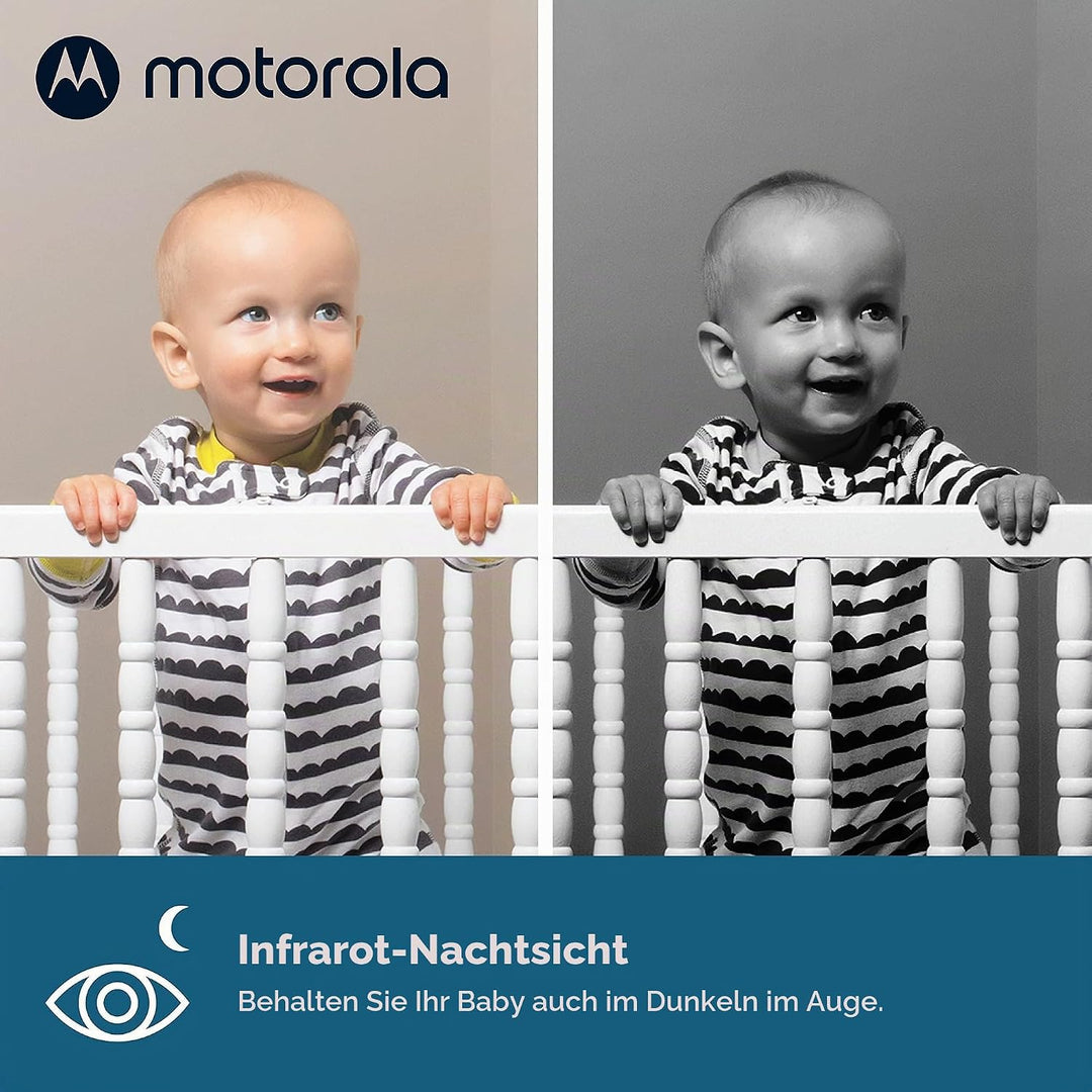 Motorola Nursery VM482 - Babyphone mit Kamera - 2.4 Zoll Farbdisplay - Infrarot Nachtsicht - Digital