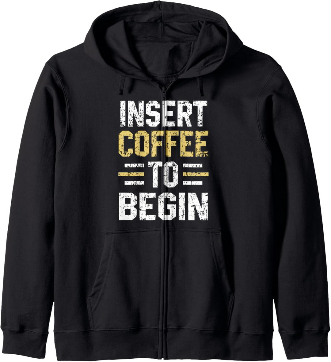 Setzen Sie Kaffee ein, um lustigen Kaffee zu beginnen Kapuzenjacke