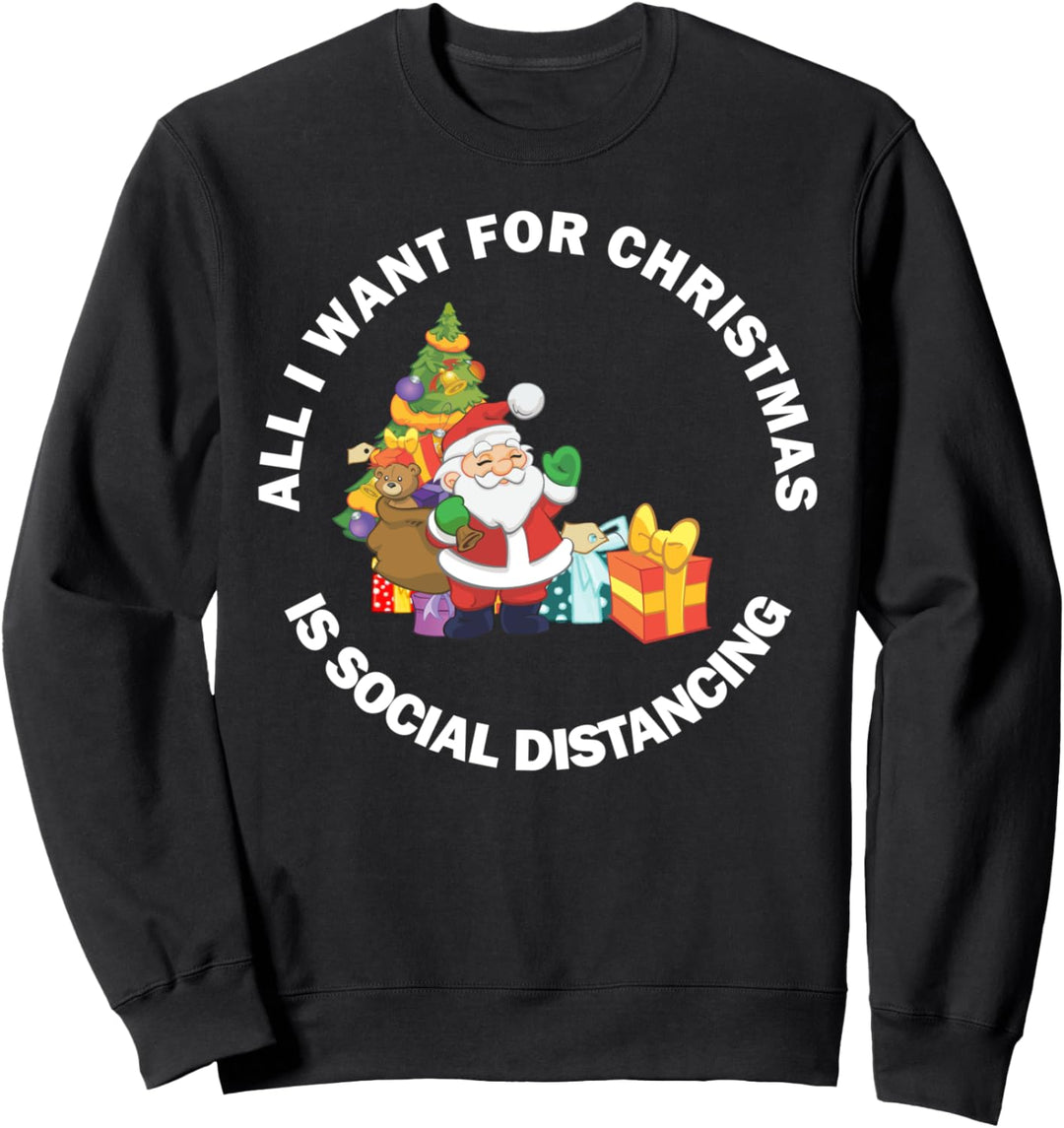Merry Christmas 2020 New Year Social Distancing Funny Meme Sweatshirt