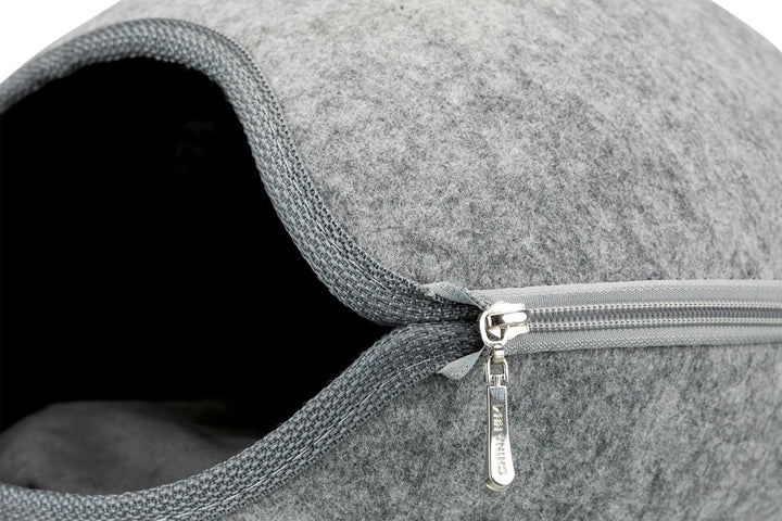 Trixie 36316 Kuschelhöhle Luna, Filz, 40 × 24 × 46 cm, hellgrau