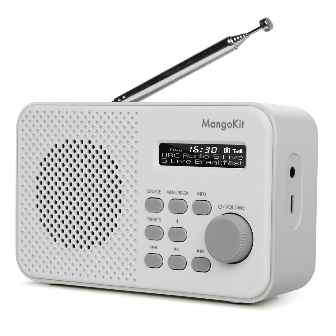 MangoKit MD2 DAB Radio mit Bluetooth,DAB Plus Radio,Digitalradio,UKW Radio,Tragbares Dab Radio,Klein