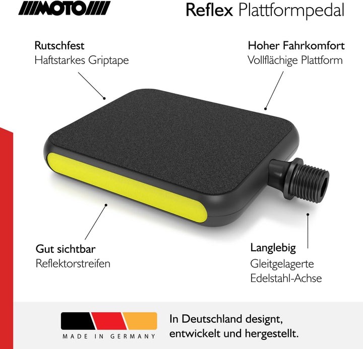 MOTOBICYCLES Plattform Pedale Urban Reflex, City Pedale Mit Verstellbaren Pedal-Breiten, Mit Bunten