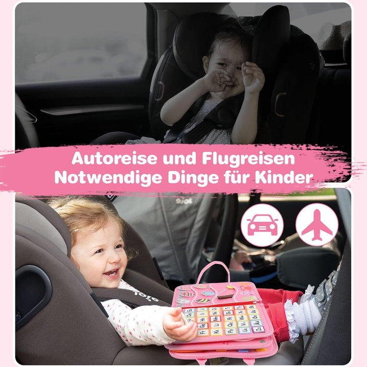 JHkim Busy Board Deutsch Montessori Spielzeug ab 1 2 3 4 Jahr Junge Mädchen, Baby Sensorik Geschenk