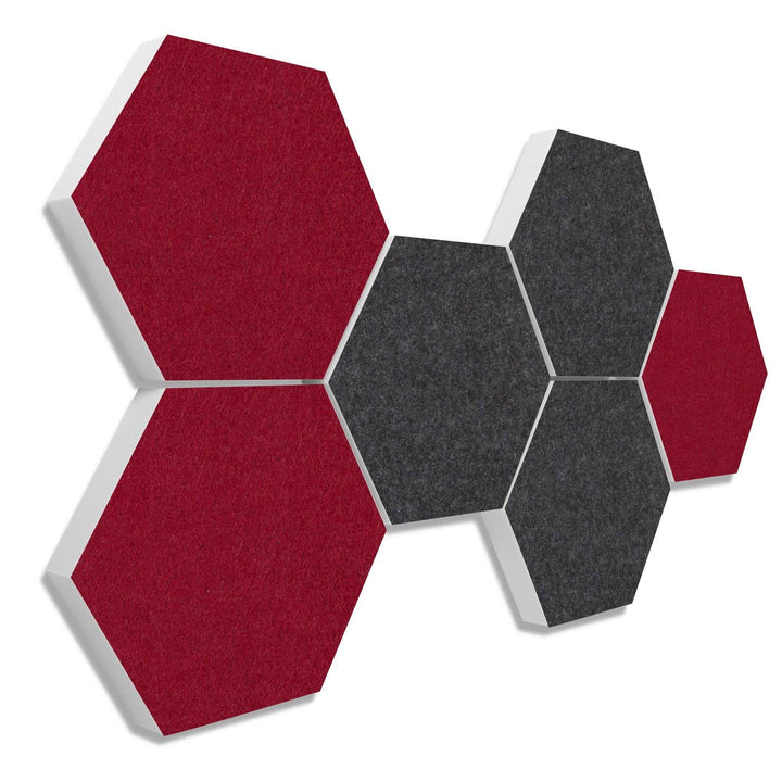 platino24 Schallabsorber COLORE aus Basotec G+ I Akustikpaneele mit Akustikfilz I Wand-Paneele mit 6