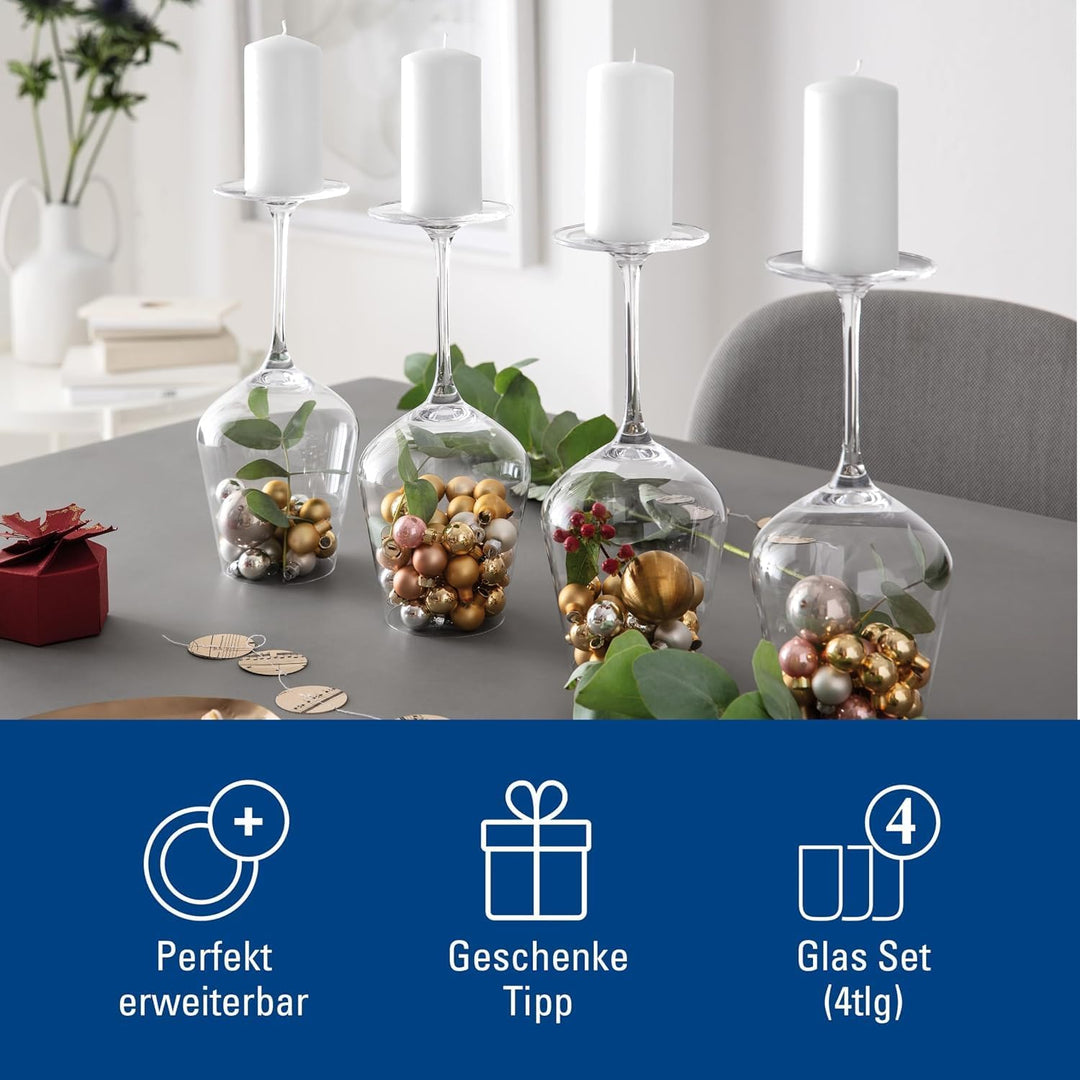 Villeroy &amp; Boch Villeroy und Boch La Divina Bordeaux Kelch, Set 4tlg. Glasset, Glas, 4-teilig, 4 4 S