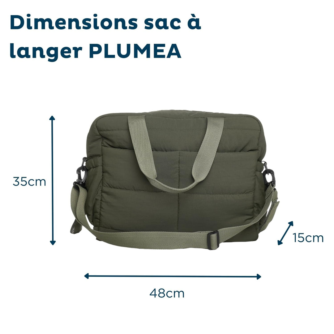 Thermobaby - Wickeltasche, gesteppt, Plumea – Tasche für Mutter und Baby – Tasche mit Wickelunterlag