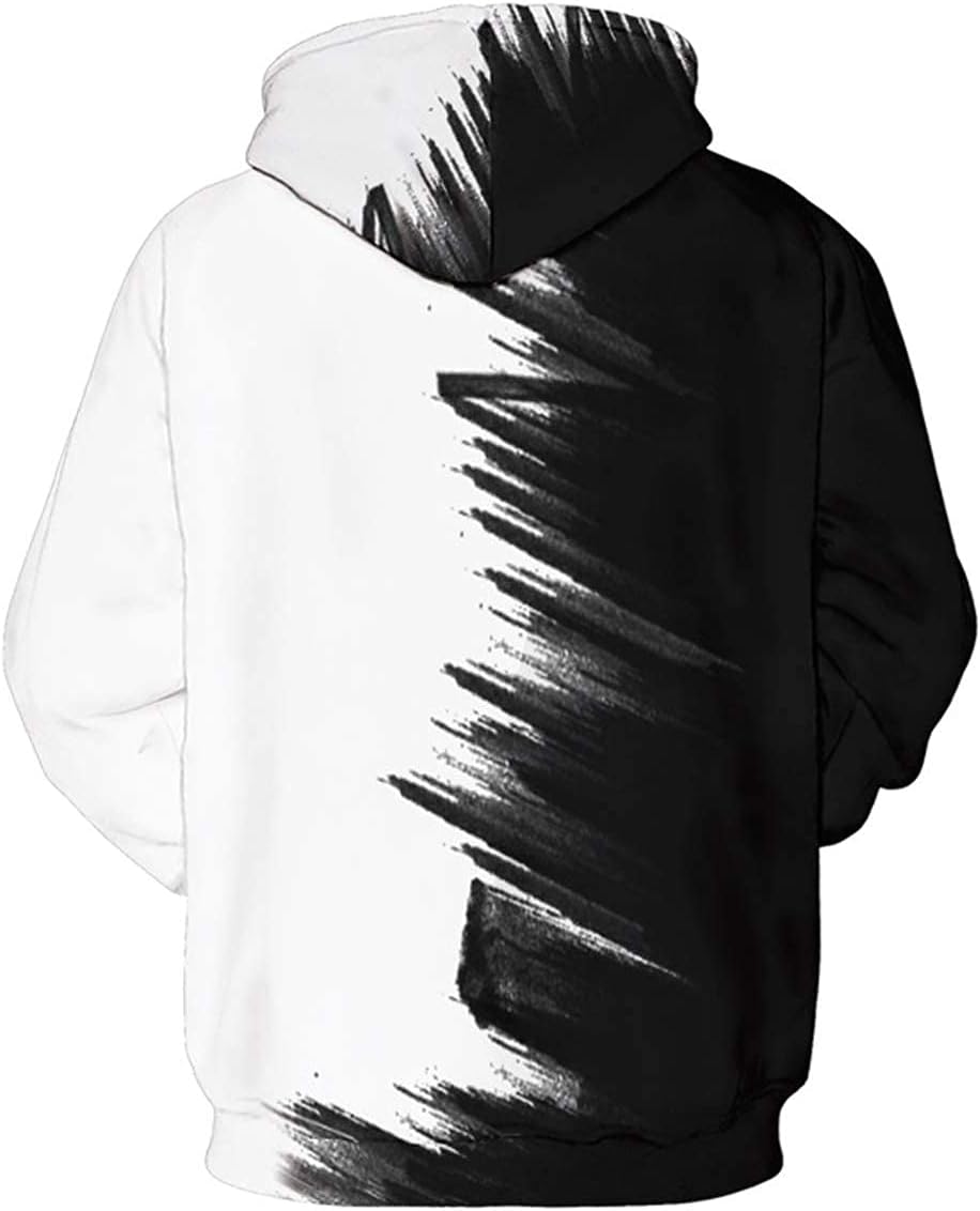 Unisex 3D Druck Hoodie Kapuzenpullover Langarm Sweatshirt Kapuzenjacke mit Taschen S-4XL Katze M, Ka