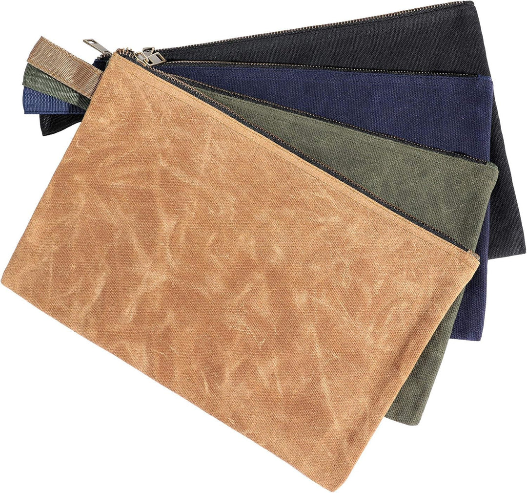 1 Set wasserdichter Werkzeugbeutel aus strapazierfähigem gewachstem Segeltuch, Werkzeugtasche 12.5X8