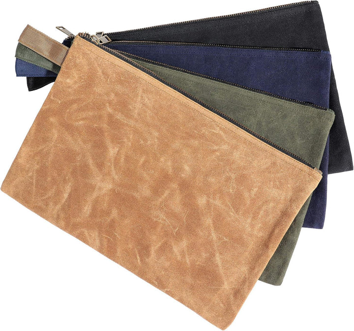 1 Set wasserdichter Werkzeugbeutel aus strapazierfähigem gewachstem Segeltuch, Werkzeugtasche 12.5X8