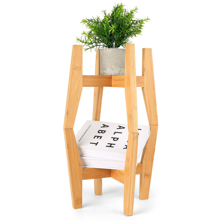 bayidun Pflanzenständer, Pflanzenhocker Holz Blumentopf Ständer, Verstellbare Blumenständer Holz, st