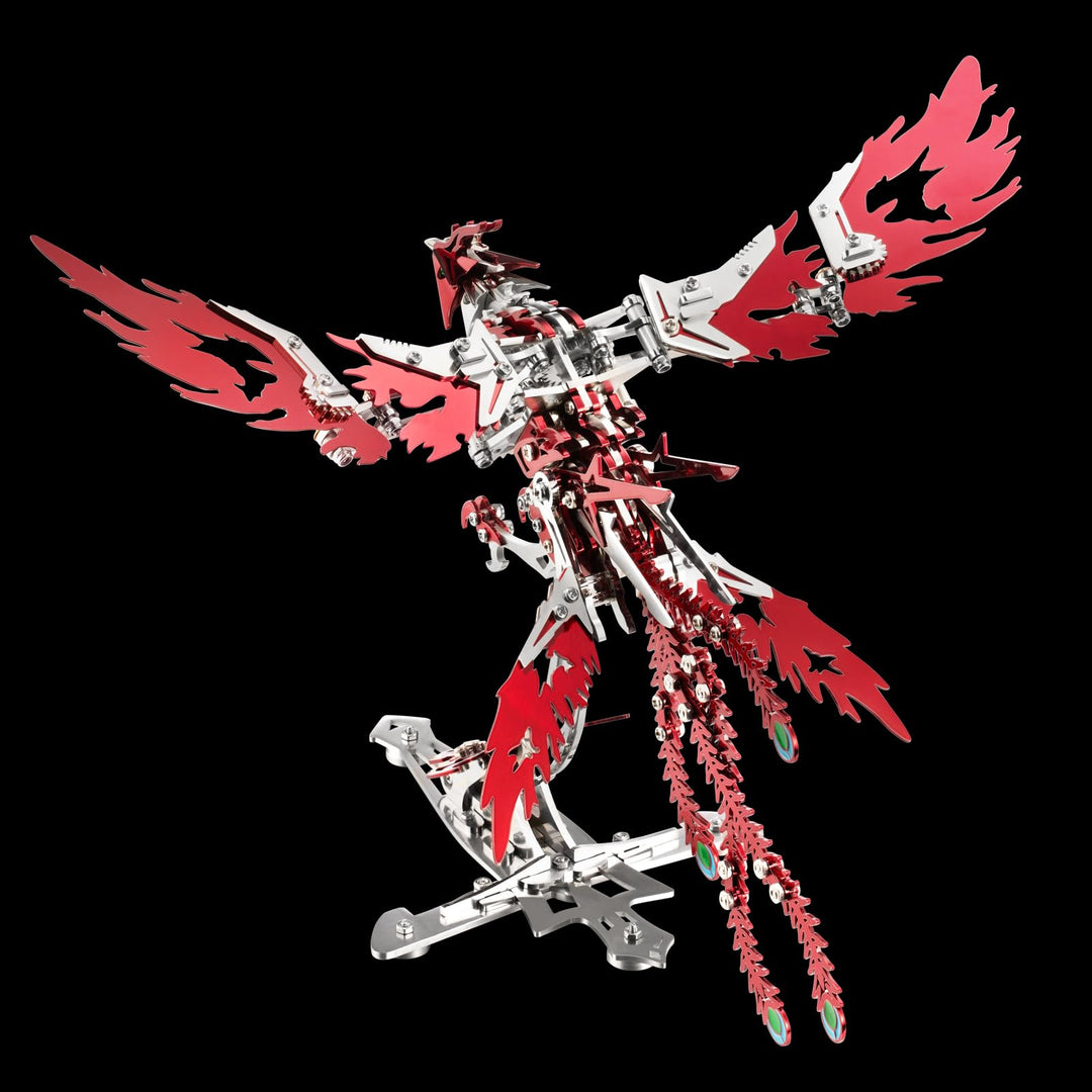 Bunte 3D Metall Puzzle Erwachsene Phoenix, 3D Modellbausatz Metall für Erwachsene mit Werkzeugen, De