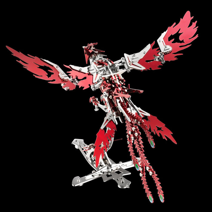 Bunte 3D Metall Puzzle Erwachsene Phoenix, 3D Modellbausatz Metall für Erwachsene mit Werkzeugen, De